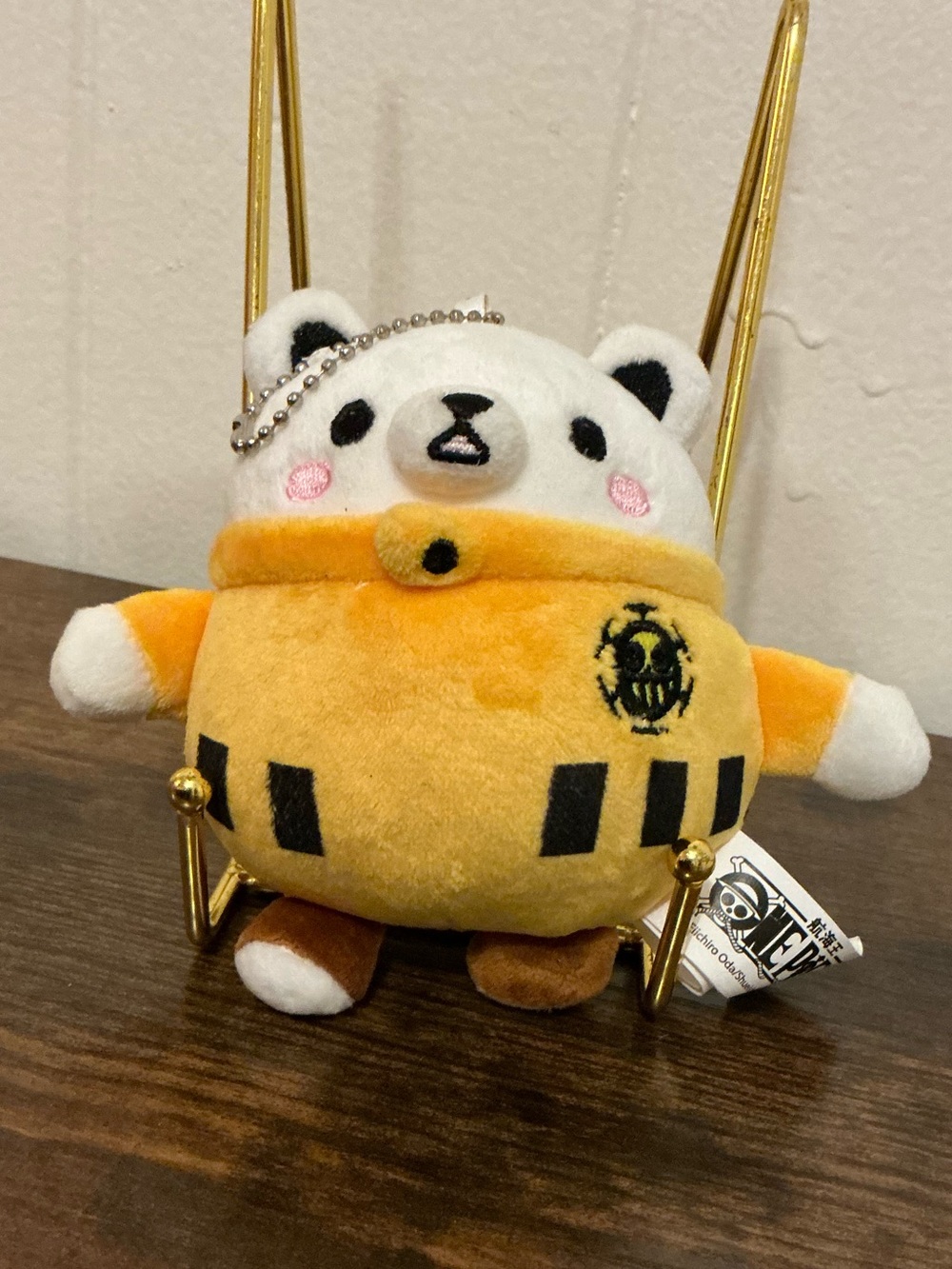 A Rare Japanese One Piece Bepo Sitting Plush or mascot toy Keychain Charm